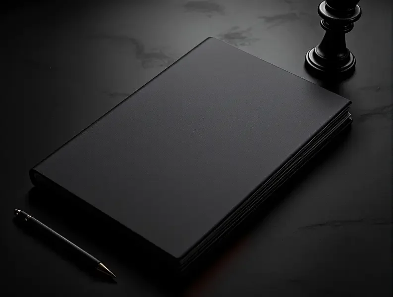 暗色桌面上的合约与钢笔示意图
